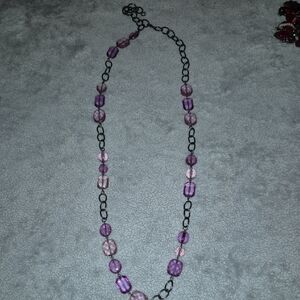 Elegant Purple Beaded Necklace